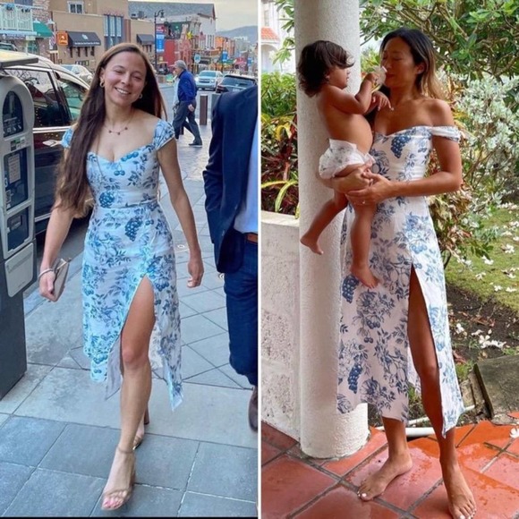 Reformation Dresses & Skirts - Reformation Bridgton Midi 100% Linen Dress in Corsica
Size 10